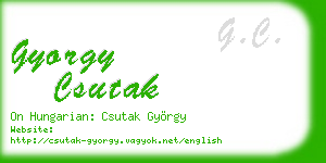 gyorgy csutak business card