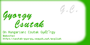 gyorgy csutak business card